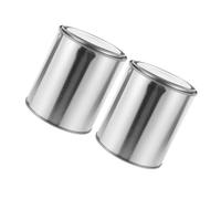 Zerodeko 2pcs Metal Paint Buckets with Lids for Asphalt Storage and Sampling Thickened Round Iron Containers for Lab Garage Organization and DIY Paint Projects