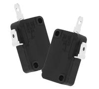 Zerodeko 2pcs Microwave Oven Door Microswitch Replacement Parts with 2-pin Normally Open Design, Plastic and Metal Material for Household Appliances, Providing Responsive User Experience