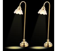 Zerodeko 2pcs Miniature Dollhouse Lamp, Lamp, Dollhouse Lighting, Mini Light, Accessories, 4. 13x0. 98x0. 59 Inch