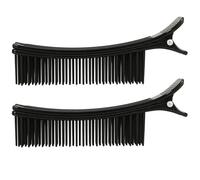 Zerodeko 2pcs Multi-purpose Hair Grip Clips for Styling and Sectioning, Abs Material Hairdressing Clips Suitable for Home and Professional Use, Black Hair Layering Clamps