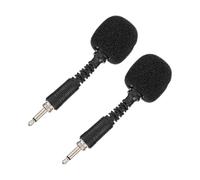 Zerodeko 2pcs Noise Cancelling Mini Microphone for Live Singing and Voice Recording, Directional In-line Mic with Black Threaded Plug for Laptop and Mobile Devices, Portable Plug-and-play