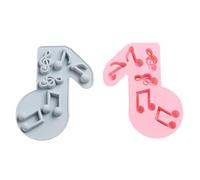 Zerodeko 2pcs Note Shape Silicone Baking Mold for DIY Chocolate and Candy Making, Heat-Resistant and Cold-Resistant Silicone Molds Suitable for Baking and Ice Tube Making Random Color