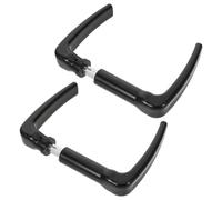 Zerodeko 2pcs Outdoor Gate Handles for Fence Gates and Barn Doors, Black Iron Pull Handles with Secure Stability and Weather Resistance, Stylish European Design for Outdoor DIY Installation