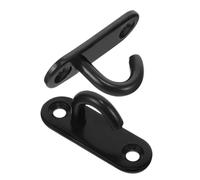 Zerodeko 2pcs Outdoor Hanging Basket Hooks Black U-Shaped Ceiling Plant Hangers M6 Screw-in Hooks Wall Mount for Swing Ropes and Sandbags