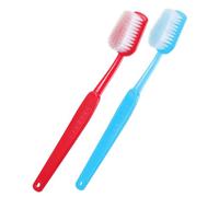 Zerodeko 2pcs Oversized Toothbrush Props Large Party Decoration Reusable Lightweight Photo Booth Fun Red and Blue Giant Brush for Events and Advertising Displays