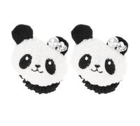 Zerodeko 2pcs Panda Hair Bands Panda Hair Scrunchies Plush Material High Elasticity Portable Cute Style for Little Occasions