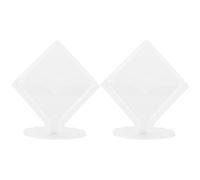 Zerodeko 2pcs Paper Tissue Dispenser Acrylic Napkin Holder Standing Flat Bottom Base Chic Stylish No Burr Safe to Use for Cafe Dinner Party