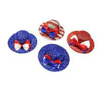 Zerodeko 2pcs Party Topper Hair Clip Flag Topper Hairpin Hairpin Shining Glittering Classic Cloth Hair Embellishment for Banquet Party US National Day Theme