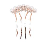 Zerodeko 2pcs Pearl Rhinestone Bridal Hair Combs for Women, Elegant and Practical Alloy Hair Accessories, Convenient to Put on Or Take, for Taking Pictures and Party