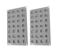 Zerodeko 2pcs Pebble Moulds Silicone Chocolate Candy Molds with 28 Cavity Stone Shape Non-Stick Lightweight Silicone Cake Mold for Baking Kitchen Use