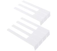 Zerodeko 2pcs Piano Replacement Key Tops White Plastic Keyboard Repair Tools for Piano Keyboard Accessories Practical Functions Brighten up Suitable for Pianists