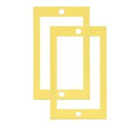 Zerodeko 2pcs Plastic Outlet Box Extender Kit with 6-32 X 1.25" Screws, Electrical Receptacle Box Extension Yellow for Wall Socket Installation