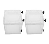 Zerodeko 2pcs Portable Fish Breeding Isolation Box with Mesh Net for Aquarium Betta and Fry Reusable Plastic Fish Fry Incubator
