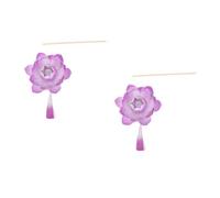 Zerodeko 2pcs Portable Lotus Lamp Lovely Lotus Shape Light for Photographing Prop Hand-held Lamp for Festive Decor Use as Props in Performance