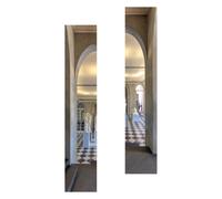 Zerodeko 2pcs PVC Door Sticker 3D Door Decal Self-Adhesive Removable Waterproof PVC Bedroom Decor
