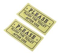 Zerodeko 2pcs Pvc Toilet Reminder Stickers Removable and Oil-resistant Features, Simple and Warm Design for Office and Home Bathroom Etiquette and Cleanliness