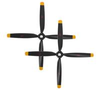 Zerodeko 2pcs Rc Helicopter Propeller Blades 4-blade Plastic Replacement with High-precision Adapter Design for Model Helicopters and Aircraft Boosting Flight Efficiency