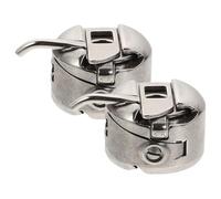 Zerodeko 2pcs Replacement Industrial Sewing Machine Bobbin Case in Silver Stainless Steel with Smooth Surface and Convenient Storage, Practical Small Bobbin Case for Home and Workshop Use