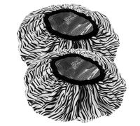 Zerodeko 2pcs Reusable Tin Foil Hair Treatment Caps for Deep Conditioning and Hair Coloring Waterproof Double-layer Spa Shower Caps for Long Anti-static Bathing Care Hats