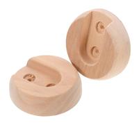 Zerodeko 2pcs Rod End Support Bracket Shower Curtain Rod Holders 2.16x2.16x0.59in Wood Stylish Versatile Not Easily Broken for Bedroom Closets