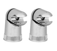 Zerodeko 2pcs Rotary Shower Mounting Bracket Handheld Shower Head Holder Abs Plated Universal Fit Silver