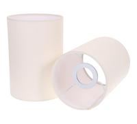 Zerodeko 2pcs Round Linen Pendant Lamp Shade for Table Lamps, Softens Light Eye Comfort Feature, Beige Fabric Cover Suitable for Kitchen and Office Use, Minimalist Contemporary Design