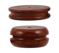 Zerodeko 2pcs Round Wood Leather Edge Burnisher with Portable Design for Leather Crafting Projects, Versatile Application Finishing Tool for Home Use, 1.6 and 2 Inch Sizes