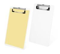 Zerodeko 2pcs School Clipboards with Plastic Cover, Lightweight and Easy to Open and Close, Simple and Generous Style, for Students and Office Writing Use