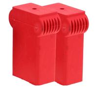 Zerodeko 2pcs Silicone Ladder Protector Non-Skid Ladder Cover Bumper Pads Red Caps Keep Balanced No Tool Required Accessories for Home Safety