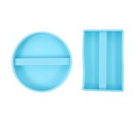 Zerodeko 2pcs Silicone Mold Business Cards Holder Mold Easy to Clean Recyclable Blue for DIY Production Handmade Crafts