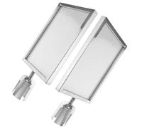 Zerodeko 2pcs Silver Portrait Stanchion Barrier Sign Holder A4 Floor Poster Board Stand for Crowd Control Queue Management in Shopping Malls and Business Stores