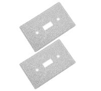 Zerodeko 2pcs Silver Rhinestone Light Switch Cover Plate Sparkly Single Toggle Wall Plate for Kitchen and Bathroom Decorative Bling Wall Cover for Modern Homes