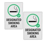 Zerodeko 2pcs Smoking Section Metal Tin Signs: Retro Wall Art for Office, Bar, Restaurant or Hotel - Weatherproof Metal Plaque for Public Area, Indoor Outdoor