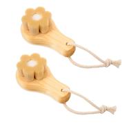 Zerodeko 2pcs Soft Bristle Face Scrubber Plum Blossom Shape Manual Facial Cleansing Tool for Makeup Removal Pore Cleansing and Gentle Skin Massage Suitable for Women Skincare Routine