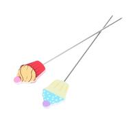 Zerodeko 2pcs Stainless Steel Cake Tester Probes for Baking Small Portable Cake Testing Sticks Reusable Pins for Home Bakery and Pastry Cooking