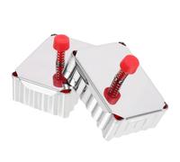 Zerodeko 2pcs Stainless Steel Square Cookie Cutter Push Type Making Method and Easy to Demould Features, for Jelly and Bread Baking in Cake Shops and Bakeries, Suitable for Beginners and