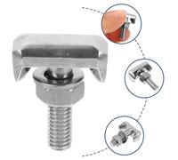 Zerodeko 2pcs Stainless Steel T Bolt Nuts Battery Cable Fasteners for Car Vehicle Auto High Hardness Anti-corrosion Replacement Terminals Compatible with Original Bolts