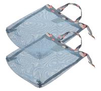 Zerodeko 2pcs Super Lightweight Mesh Zipper Pouch Bag Made of Sturdy Oxford Cloth for Travel, Personal Care or Makeup Storage with Simple Colour Matching and Generous Appearance