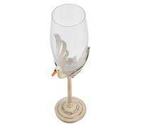 Zerodeko 2pcs Swan Shaped Crystal Wine Glasses Elegant Red Wine Flutes for Wedding Banquets Romantic Cocktail Goblets Glass Alloy Material Stylish Party Drinkware