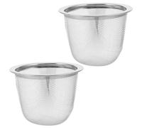 Zerodeko 2pcs Tea Strainer Tea Steeping Basket Reusable Teapot Infuser 2.36x2.36x1.97in Stainless Steel No Deformation for Daily Use at Homes