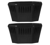 Zerodeko 2pcs Tennis Racket Handle End Caps Black Plastic Bottom Covers Replacement Grip Accessories for Competitive Play and Training