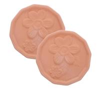 Zerodeko 2pcs Terracotta Discs Food-safe Red Clay Moisture Absorber for Brown Sugar Marshmallows Cookies Dried Fruit Softening and Freshness Maintenance