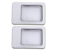Zerodeko 2pcs Tin Containers with Clear Lid: Magnetic Absorption Fridge Organizer Kitchen Small Storage Bin - Rectangular Storage Box Candy Packaging Box for Indoor
