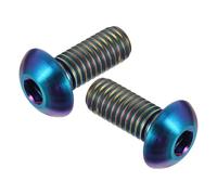 Zerodeko 2Pcs Titanium Steel Bike Bolt Set for Water Bottle Holder - M5 x 12mm Replacement Screws for Bicycle Frame Motorcycle Accessories