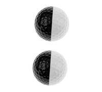 Zerodeko 2Pcs Two-toned Golf Practice Balls for Putting Training Design with Aiming Line for Improving Technique and Distance Control in Golf Practice