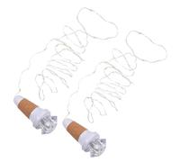 Zerodeko 2pcs USB Rechargeable String Lamp with Seven Color Flash, Diamond Shape, Plastic and Metal Material, Night Light for Wedding Decoration and Bar Layout