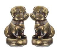 Zerodeko 2pcs Vintage Copper Antique Hinge Head with Charming Dog Shape, Decorative Door Hinge Topper for Cabinet Door, Easy Installation and Longterm Durability, for Home Decor