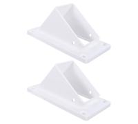Zerodeko 2pcs Vinyl Stair Railing Bracket, 2x3.5 Inch White Connector Weatherproof Fence Post Mount and Handrail Bracket Adapters for Outdoor Yard Fencing