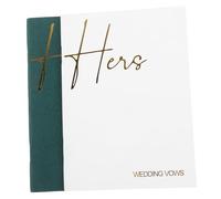 Zerodeko 2pcs Wedding Vow Books Set with Lined Pages for Bride and Groom Modern Aesthetic Keepsake Notebooks for Emotional Oath Writing and Wedding Ceremony Preservation