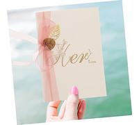 Zerodeko 2pcs Wedding Vow Cards with Ribbon Delicate Oath Cards for Bride and Groom Stylish Style Marriage Declaration Texture for Wedding Day Notes and Vow Speeches
